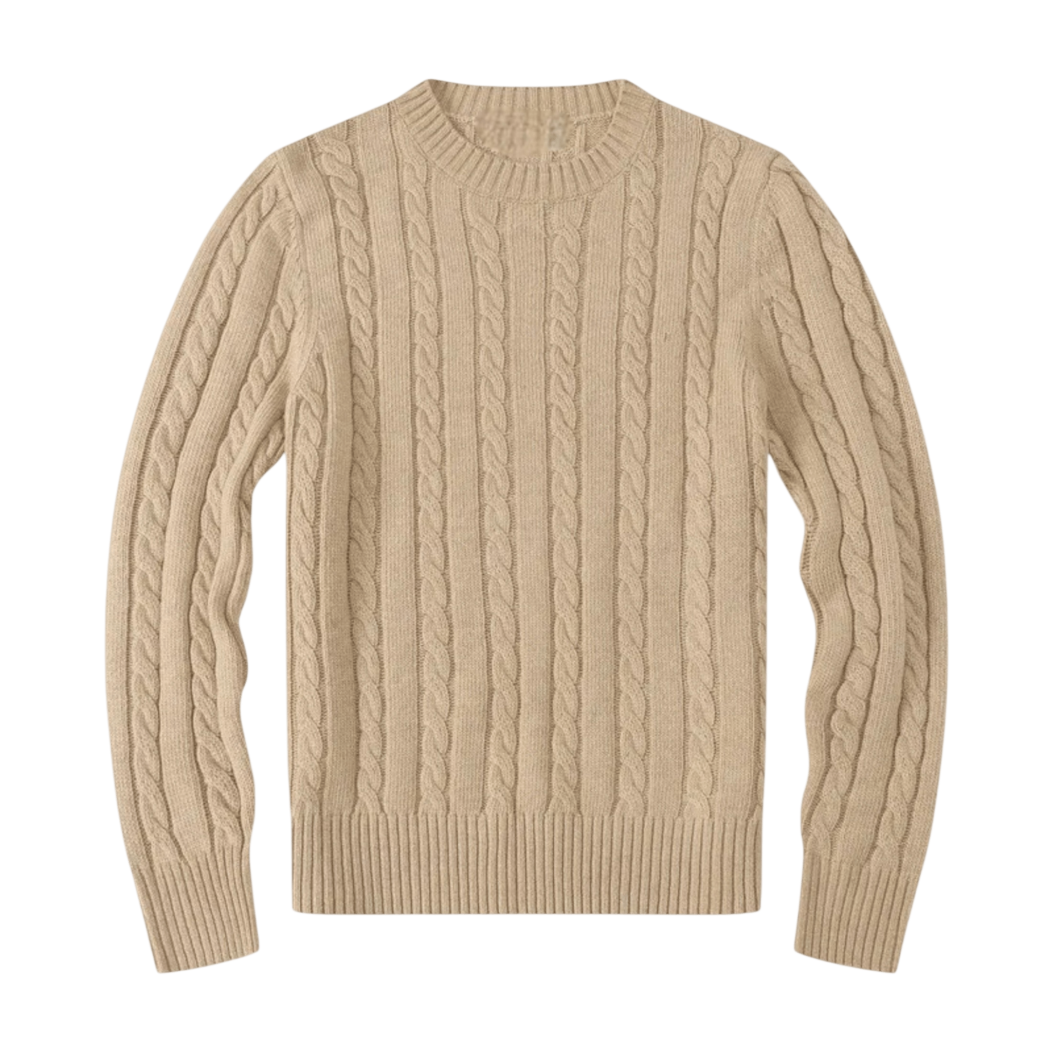 Sweter męski dzianinowy dekolt okrągły długi rękaw regularny krój - Arkadya Outlet - Men Sweater