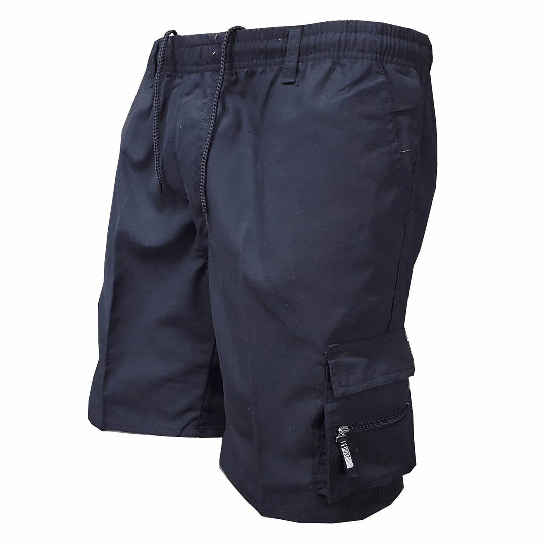 Szorty męskie cargo z elastycznym pasem - Arkadya Outlet - Men Short