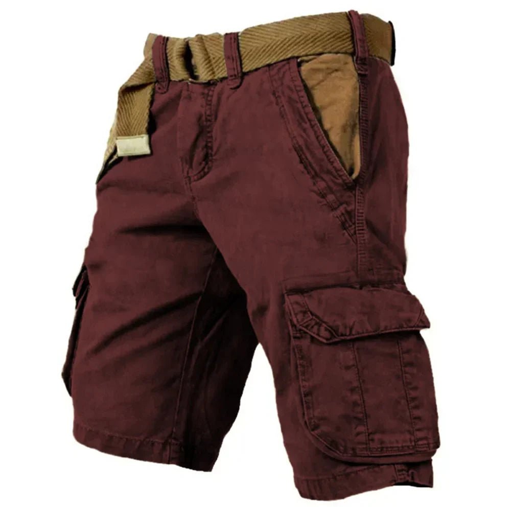 Szorty męskie cargo z regulowanym pasem - Arkadya Outlet - Men Short