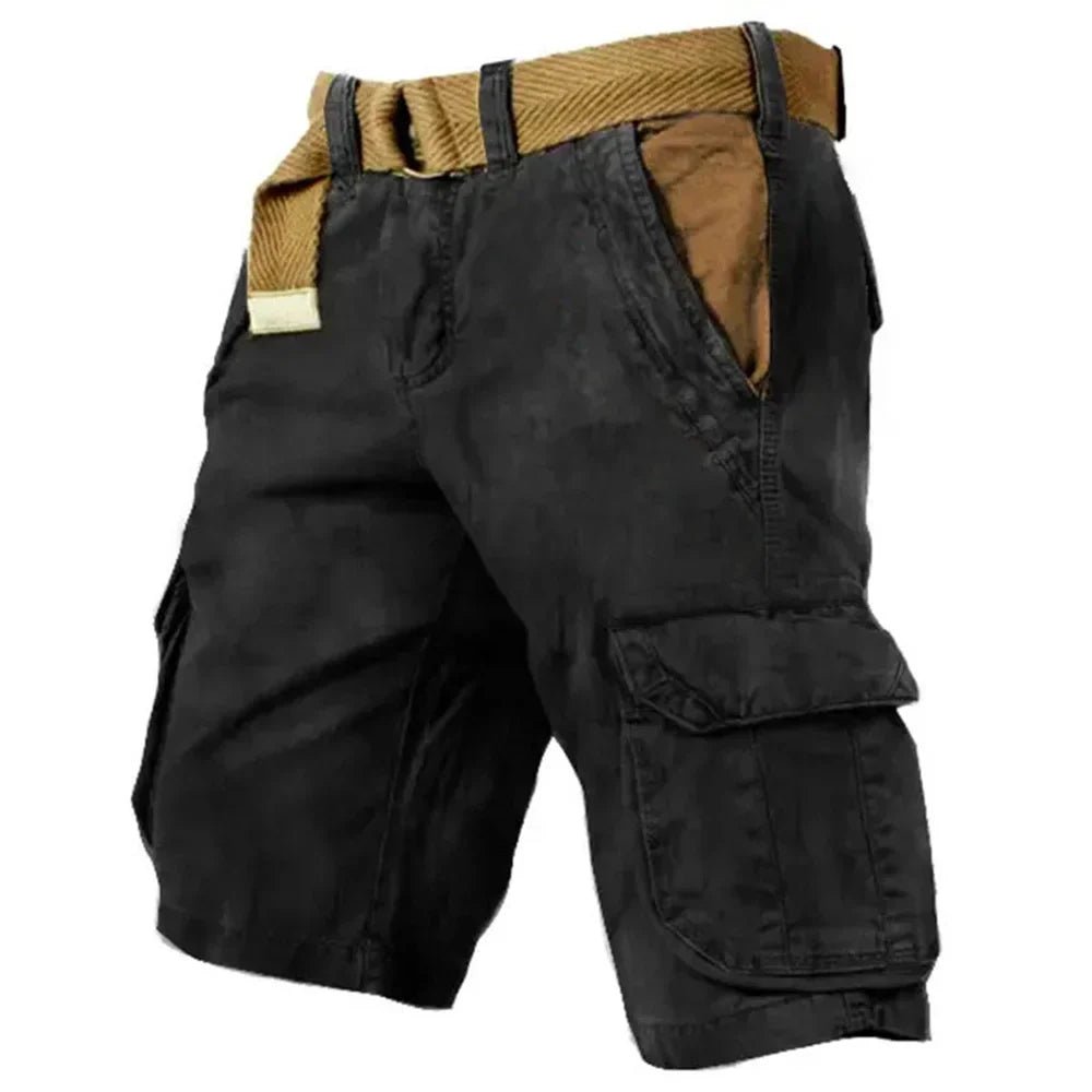 Szorty męskie cargo z regulowanym pasem - Arkadya Outlet - Men Short