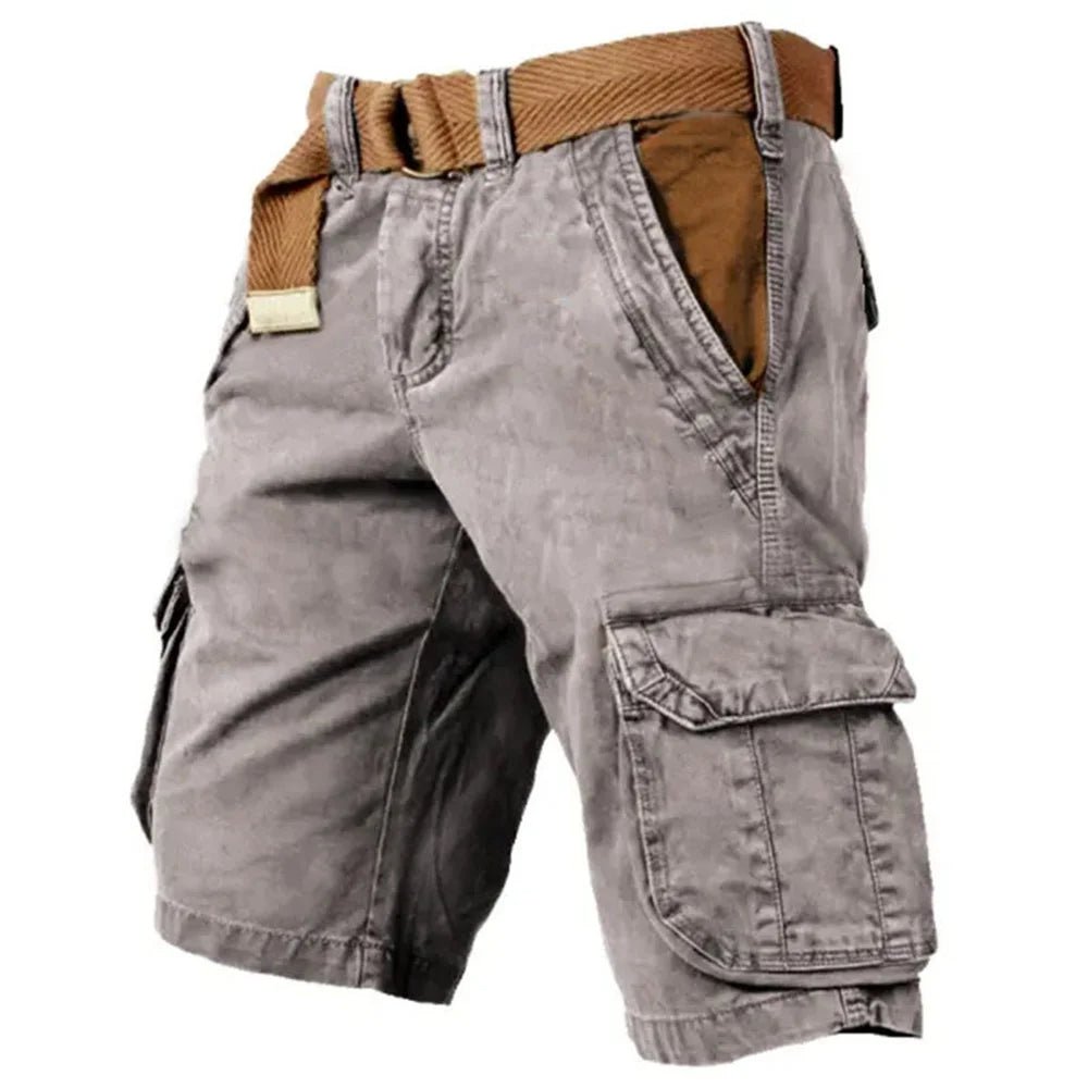 Szorty męskie cargo z regulowanym pasem - Arkadya Outlet - Men Short