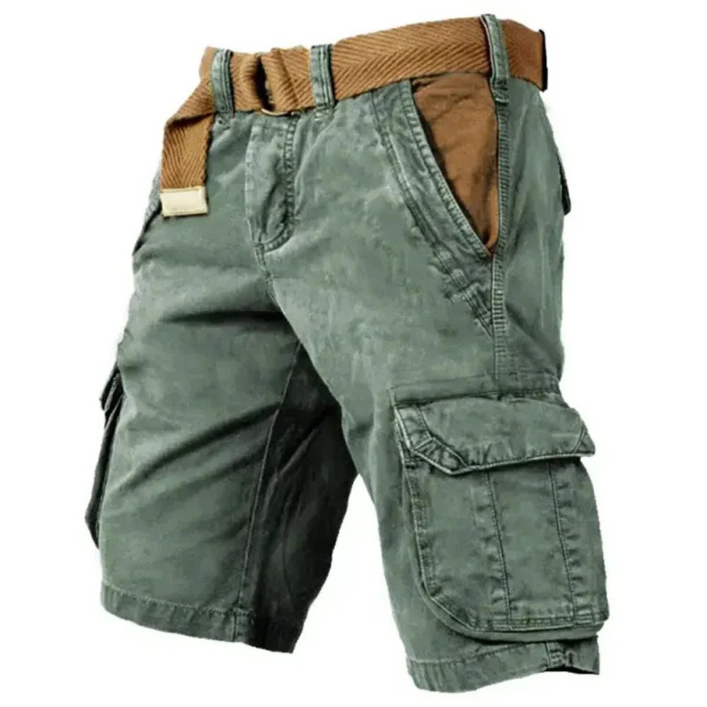 Szorty męskie cargo z regulowanym pasem - Arkadya Outlet - Men Short