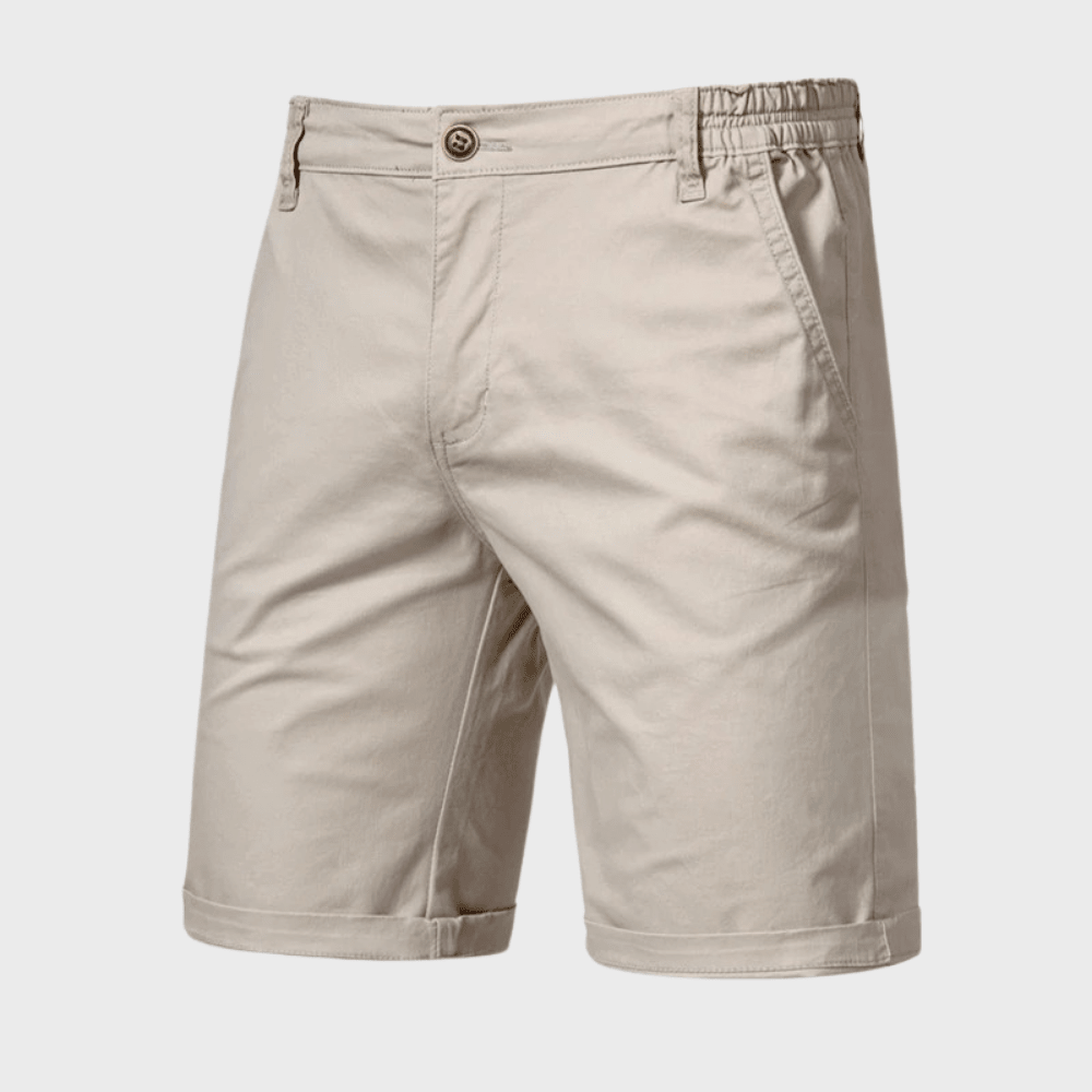 Szorty męskie chino z elastycznym pasem - Arkadya Outlet - Men Short