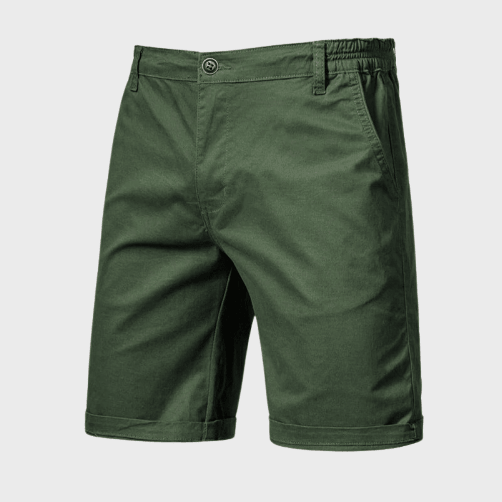 Szorty męskie chino z elastycznym pasem - Arkadya Outlet - Men Short