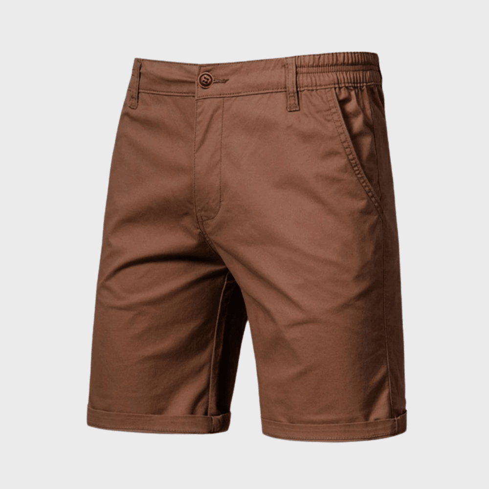 Szorty męskie chino z elastycznym pasem - Arkadya Outlet - Men Short