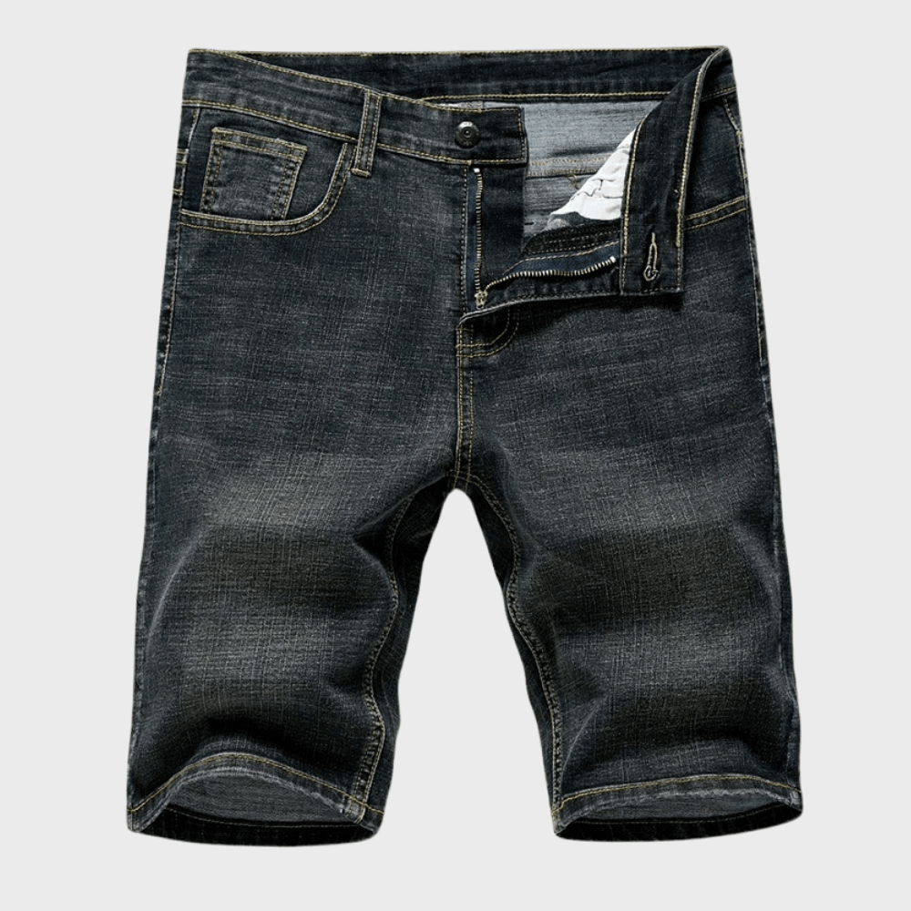 Szorty męskie jeansowe klasyczne - Arkadya Outlet - Men Short