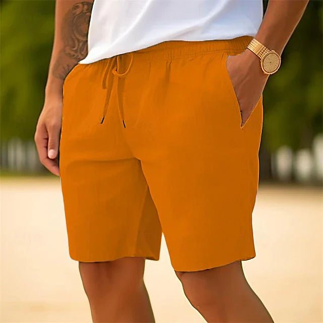 Szorty męskie ze sznurkiem i elastycznym pasem - Arkadya Outlet - Men Short