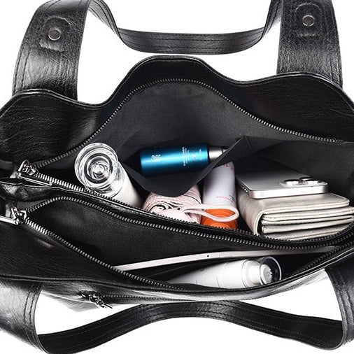 Torba na ramię damska – regulowany pasek, srebrne okucia - Arkadya Outlet - Women Bag