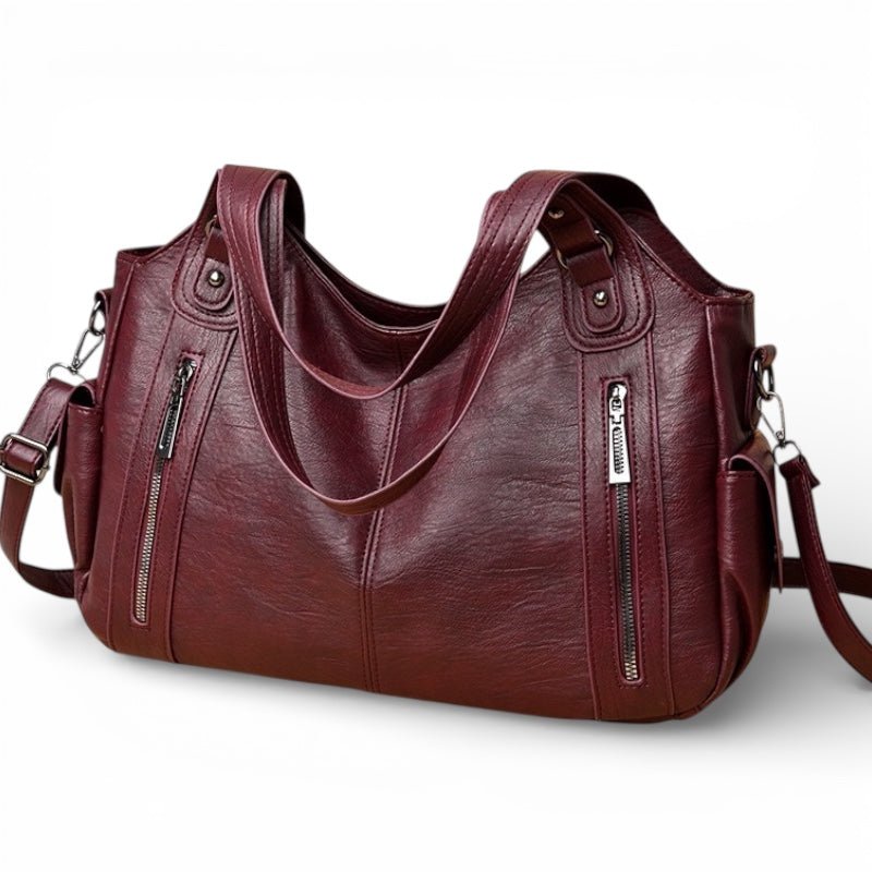 Torba na ramię damska – regulowany pasek, srebrne okucia - Arkadya Outlet - Women Bag