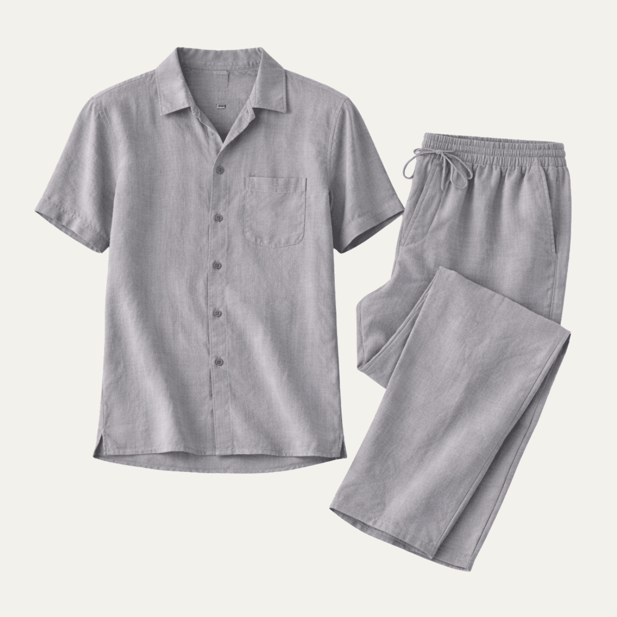 Zestaw męski z koszulą na guziki i spodniami - Arkadya Outlet - Men Set