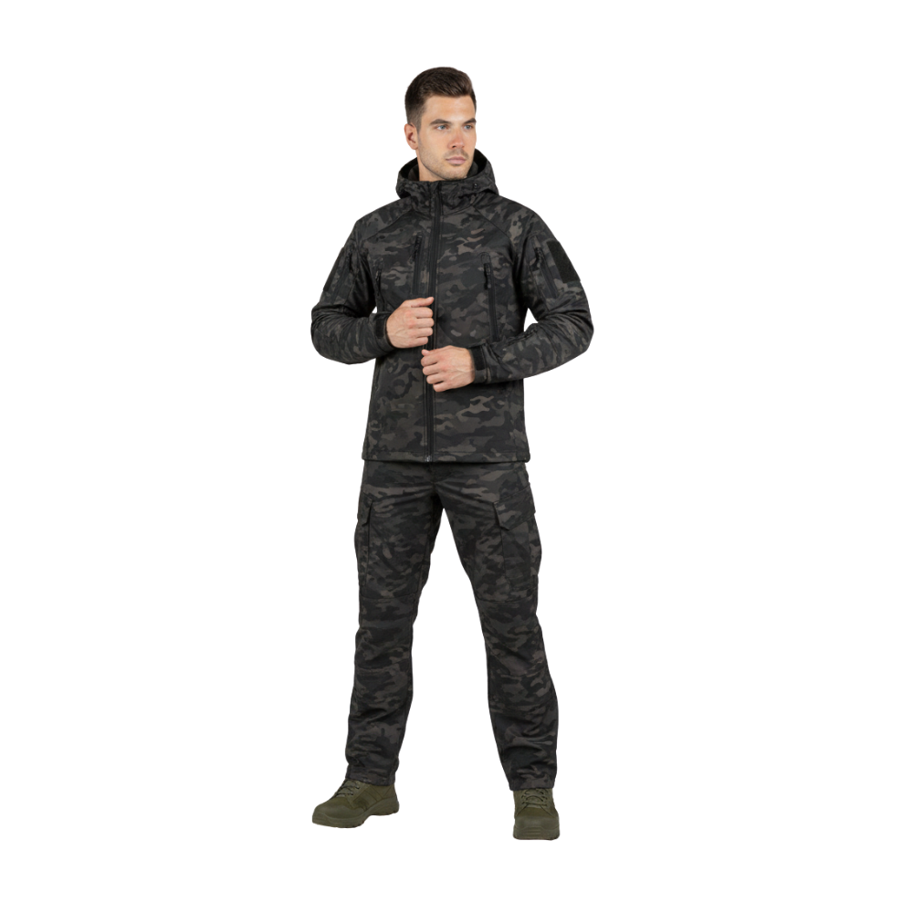 Męski zestaw outdoorowy Arkadya Outlet: wodoodporny, wiatroszczelny z ciepłą podszewką-idealny na chłodne dni.
