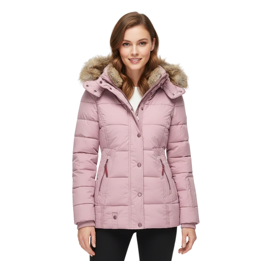 Kurtka Zimowa Damska Dopasowany Krój