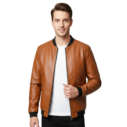 Kurtka bomberka męska stójka luźny krój codzienne użytkowanie