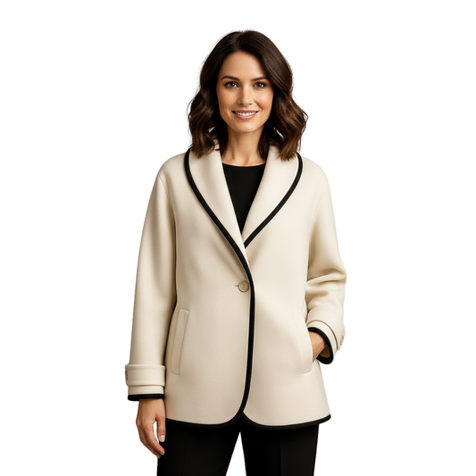 Płaszcz Damski Jednorzędowy Klasyczne Zapięcie