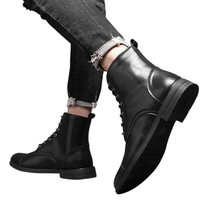 Buty męskie wysoka cholewka z wiązaniem pełna wysokość