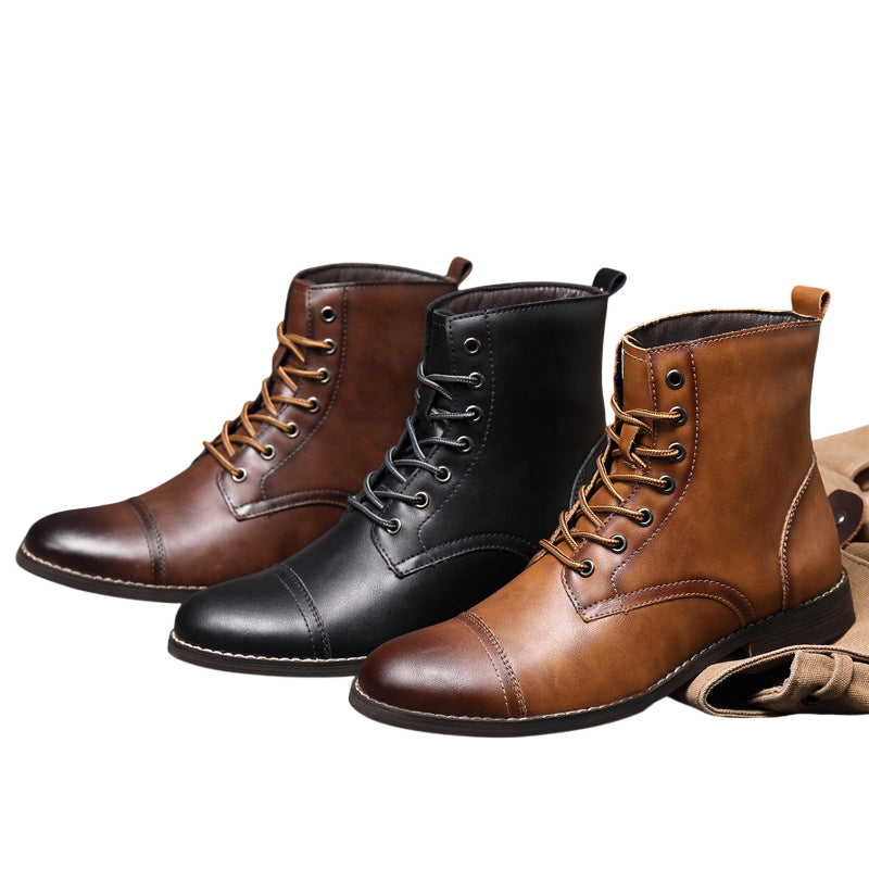 Buty męskie wysoka cholewka z wiązaniem pełna wysokość