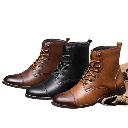 Buty męskie wysoka cholewka z wiązaniem pełna wysokość