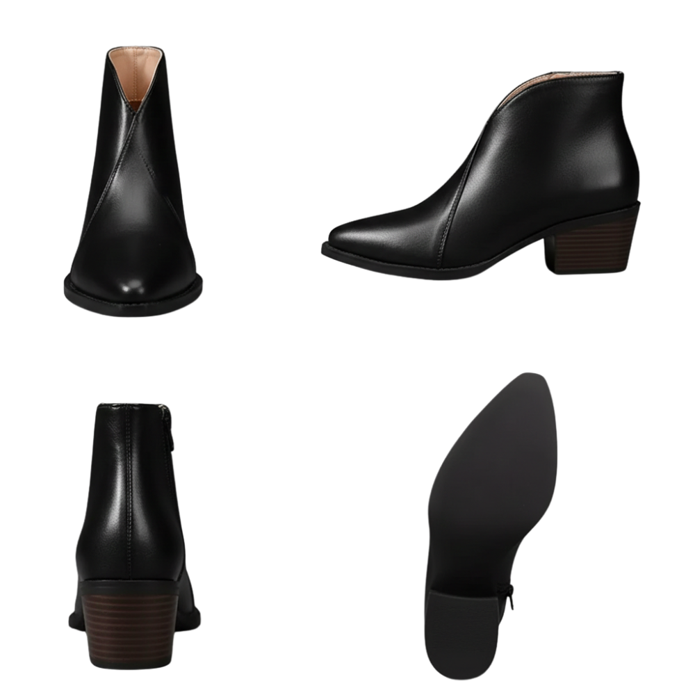 Botki damskie spiczasty przód klasyczna konstrukcja