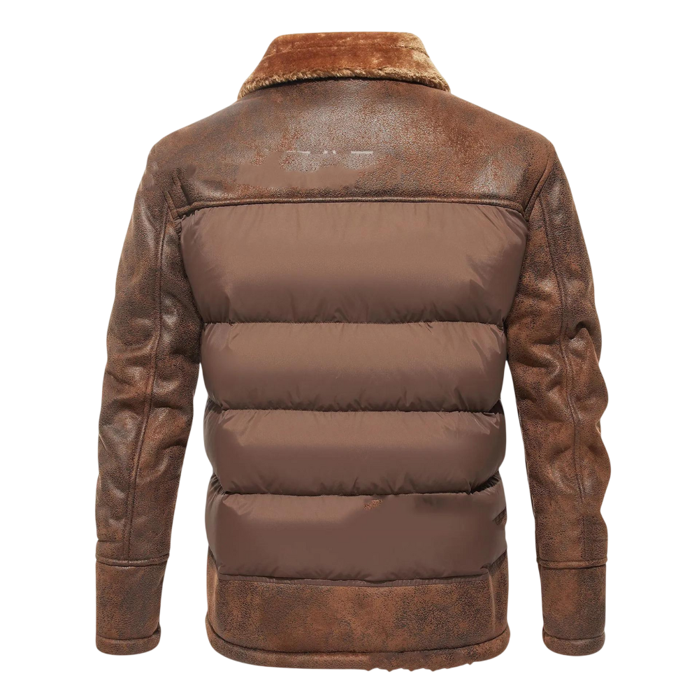 Kurtka męska softshell pikowana zimowa luźny krój podszewka