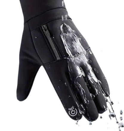 Rękawica z zamkiem błyskawicznym, wyposażona w Arkadya Outlet Rękawice Termiczne Męskie | Wodoodporny Uchwyt Na Chłód Plener, idealny do niskich temperatur.