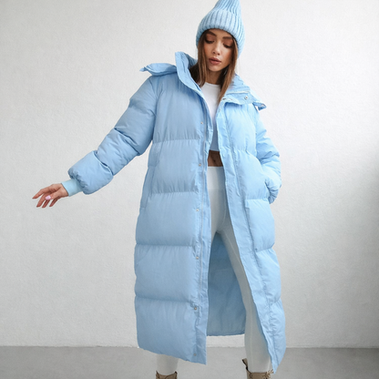 Kurtka damska długa sylwetka sięgająca poniżej bioder