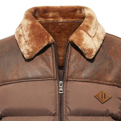 Kurtka męska softshell pikowana zimowa luźny krój podszewka