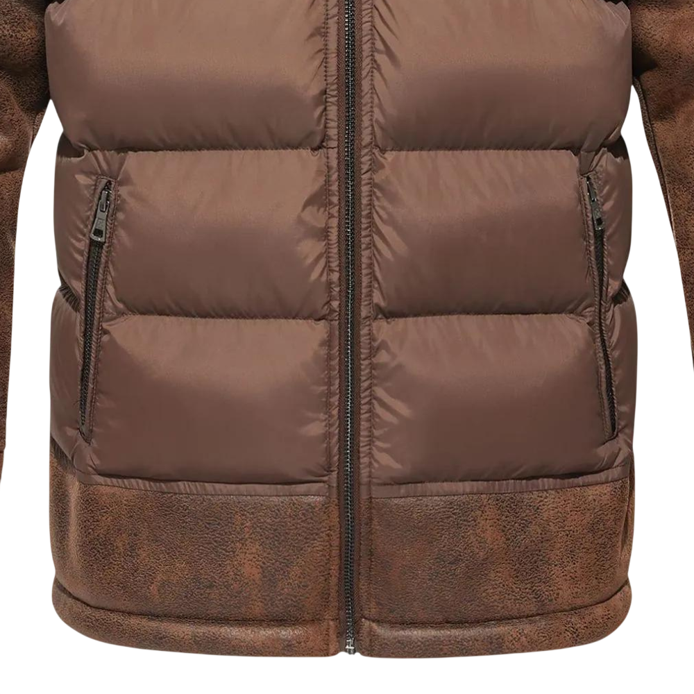 Kurtka męska softshell pikowana zimowa luźny krój podszewka