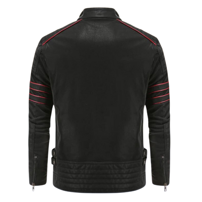 Kurtka męska dopasowany krój stójka kieszenie na zamek paski