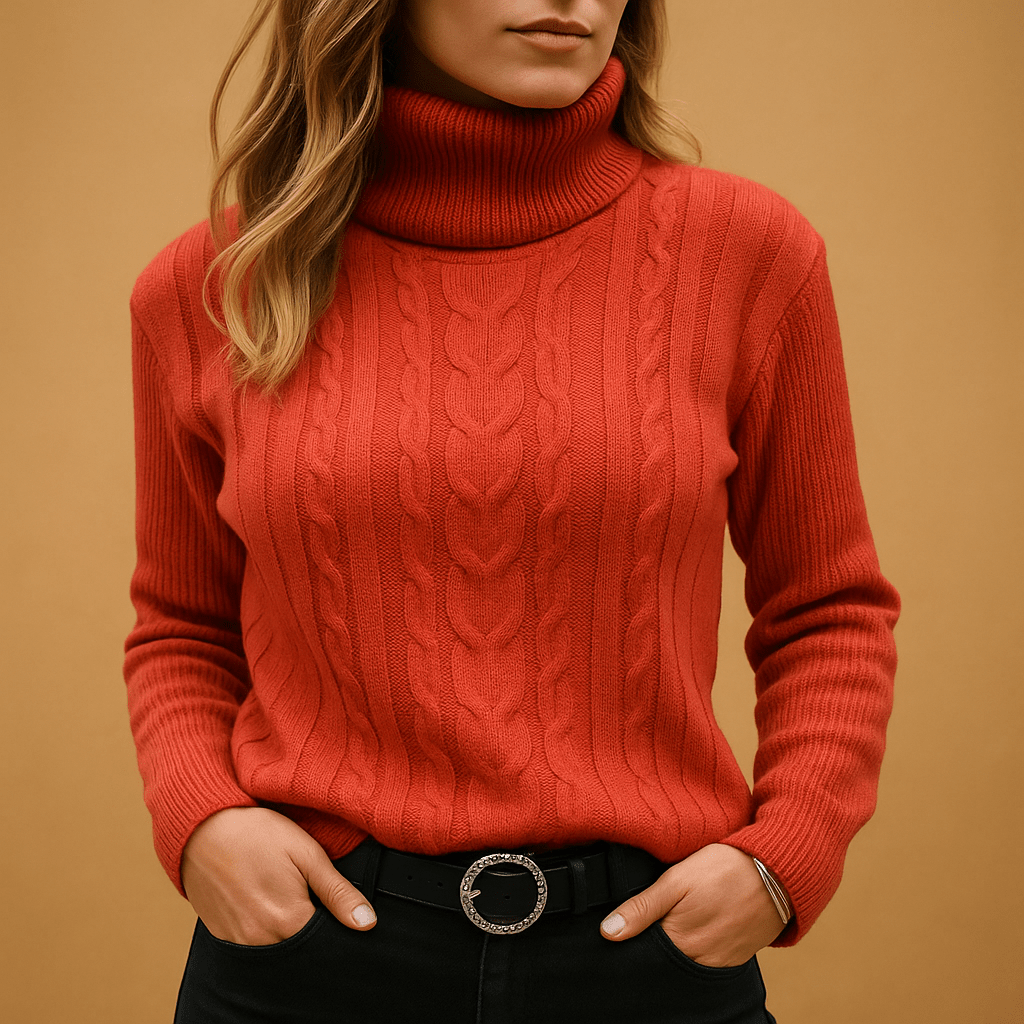 Bluza Damska | Luźny Krój z Okrągłym Dekoltem i Długim Rękawem - Arkadya Outlet - Sweaters