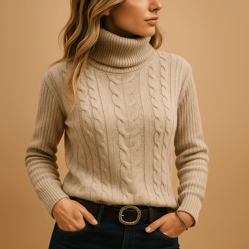 Bluza Damska | Luźny Krój z Okrągłym Dekoltem i Długim Rękawem - Arkadya Outlet - Sweaters