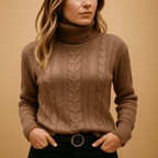 Bluza Damska | Luźny Krój z Okrągłym Dekoltem i Długim Rękawem - Arkadya Outlet - Sweaters