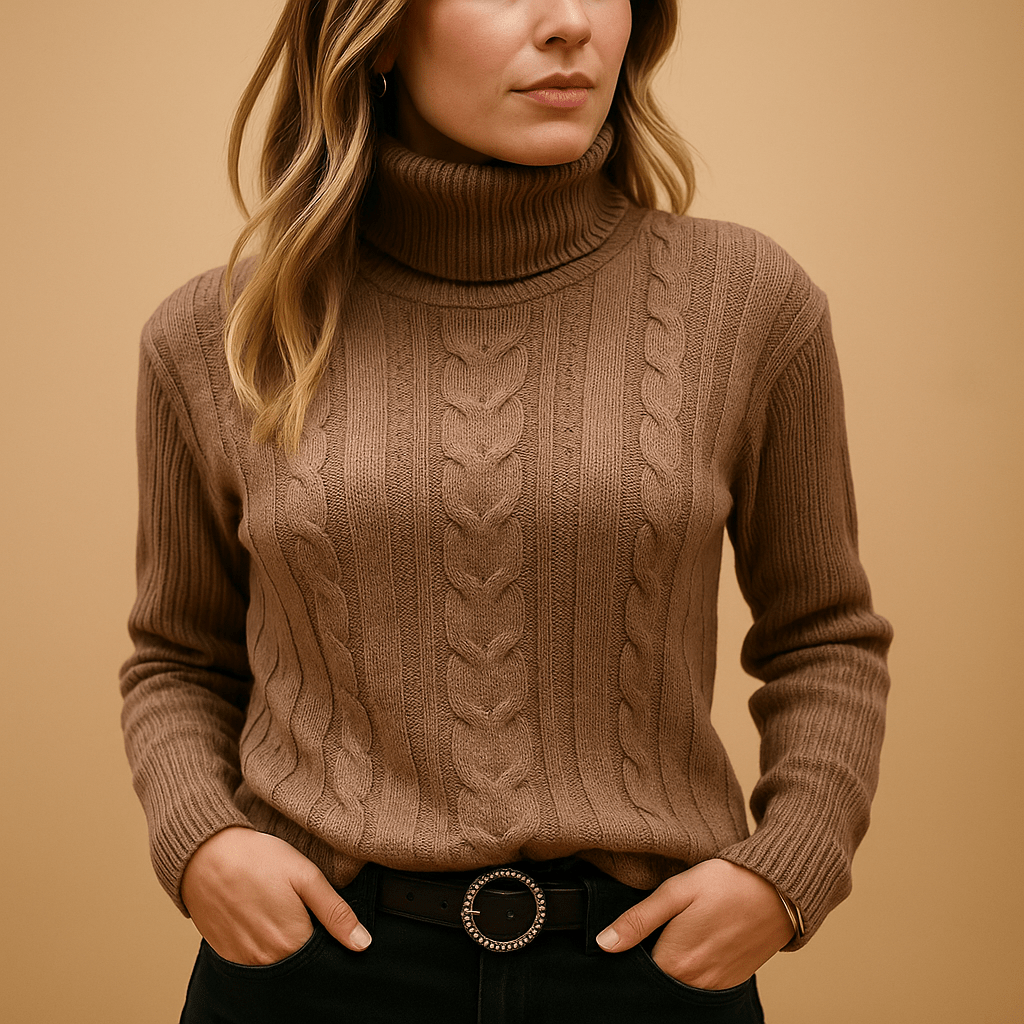 Bluza Damska | Luźny Krój z Okrągłym Dekoltem i Długim Rękawem - Arkadya Outlet - Sweaters