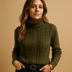 Bluza Damska | Luźny Krój z Okrągłym Dekoltem i Długim Rękawem - Arkadya Outlet - Sweaters