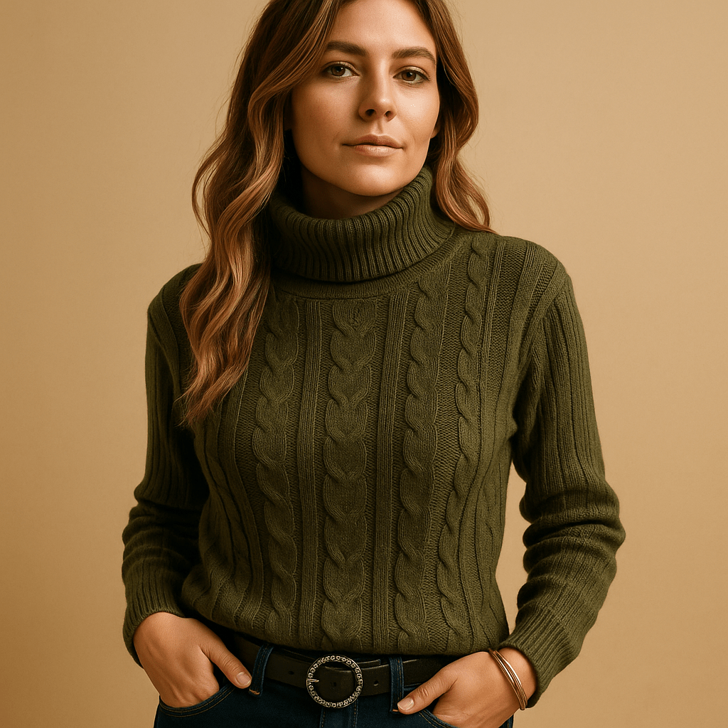 Bluza Damska | Luźny Krój z Okrągłym Dekoltem i Długim Rękawem - Arkadya Outlet - Sweaters