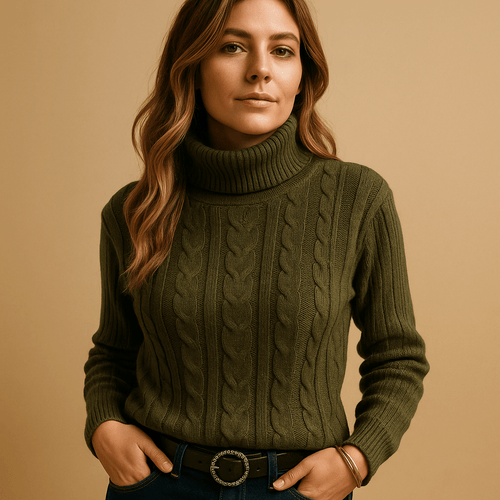 Bluza Damska | Luźny Krój z Okrągłym Dekoltem i Długim Rękawem - Arkadya Outlet - Sweaters
