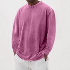 Bluza Męska | Luźny krój z okrągłym dekoltem i ściągaczami - Arkadya Outlet - Sweaters