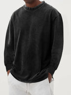Bluza Męska | Luźny krój z okrągłym dekoltem i ściągaczami - Arkadya Outlet - Sweaters