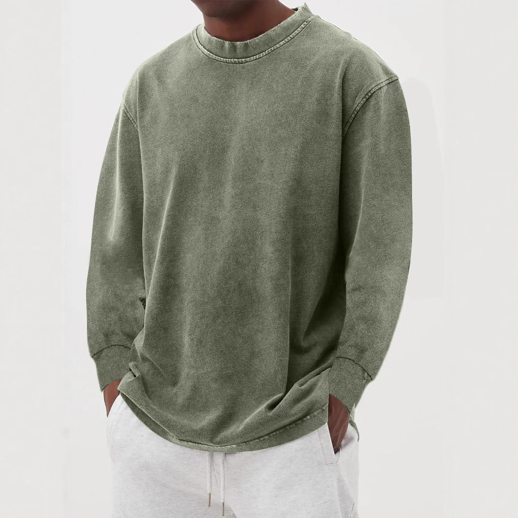 Bluza Męska | Luźny krój z okrągłym dekoltem i ściągaczami - Arkadya Outlet - Sweaters
