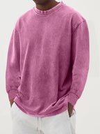 Bluza Męska | Luźny krój z okrągłym dekoltem i ściągaczami - Arkadya Outlet - Sweaters