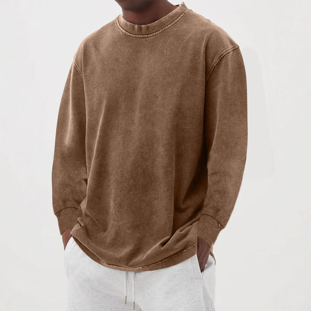Bluza Męska | Luźny krój z okrągłym dekoltem i ściągaczami - Arkadya Outlet - Sweaters