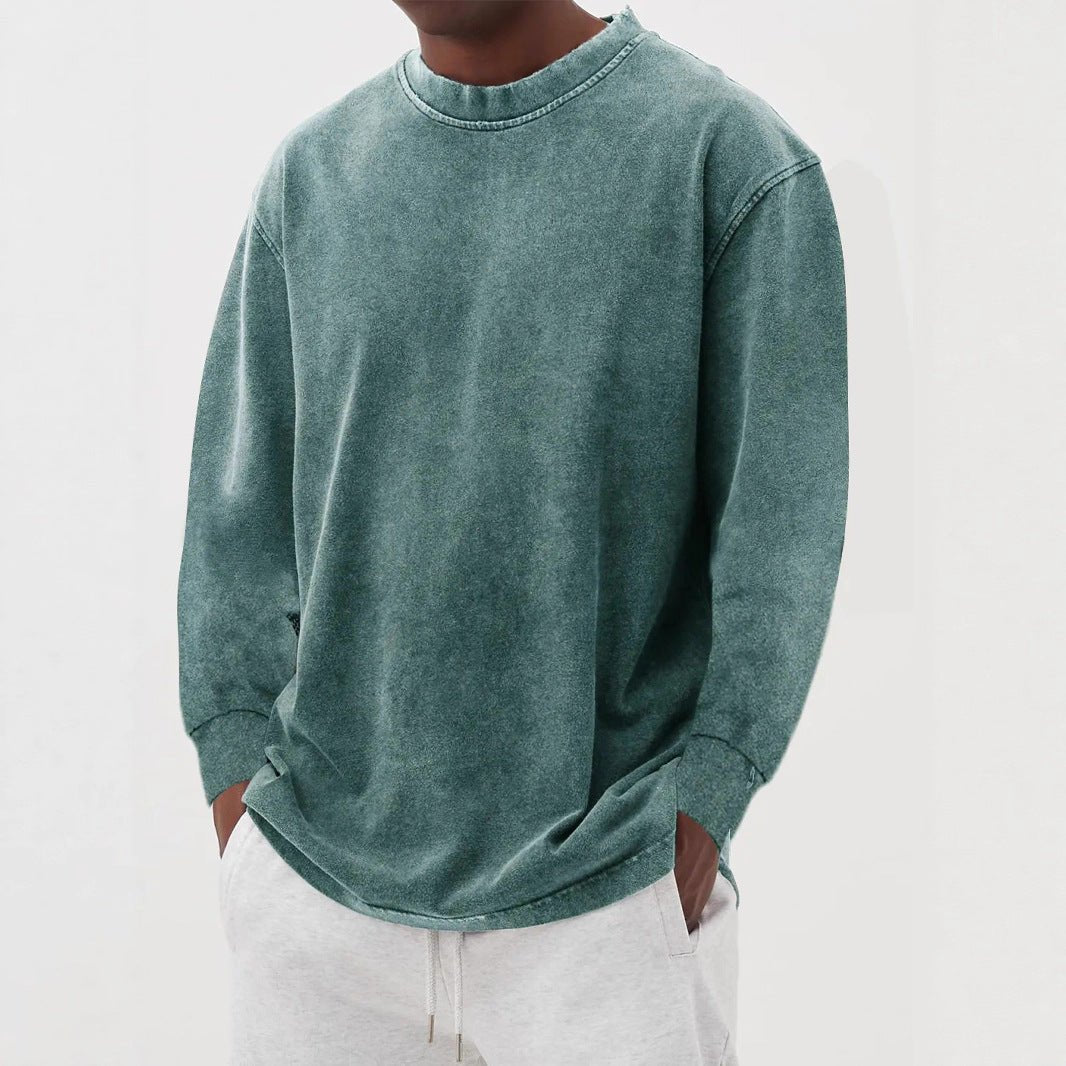 Bluza Męska | Luźny krój z okrągłym dekoltem i ściągaczami - Arkadya Outlet - Sweaters