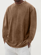 Bluza Męska | Luźny krój z okrągłym dekoltem i ściągaczami - Arkadya Outlet - Sweaters