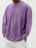 Bluza Męska | Luźny krój z okrągłym dekoltem i ściągaczami - Arkadya Outlet - Sweaters