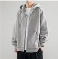 Bluza Męska z Zamkiem | Luźny Krój z Podwójnym Kapturem - Arkadya Outlet - Sweaters