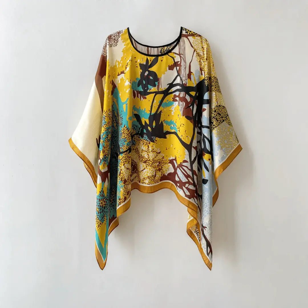 Bluzka damska luźna z krótkim rękawem - Arkadya Outlet - Women Blouse
