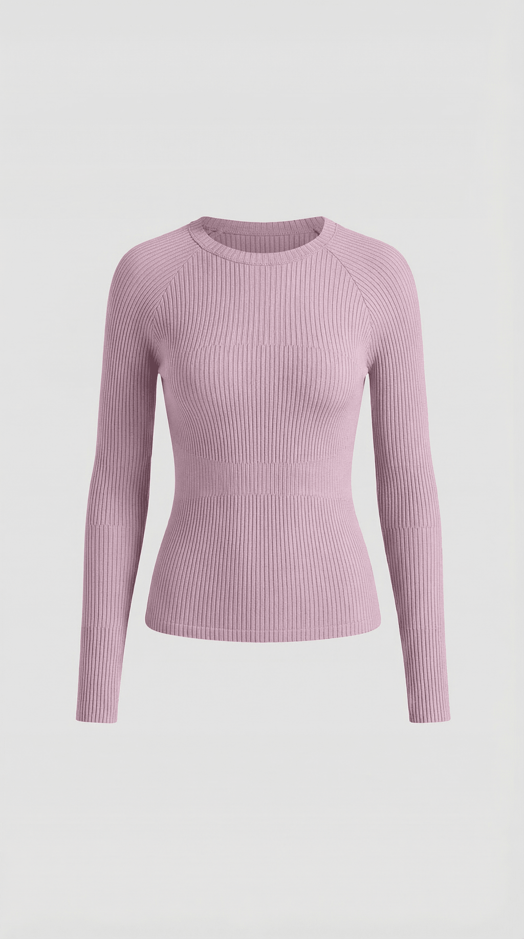 Bluzka damska prążkowana z okrągłym dekoltem - Arkadya Outlet - Women Top
