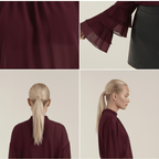 Bluzka damska z półgolfem i kołnierzem - Arkadya Outlet - Women Top