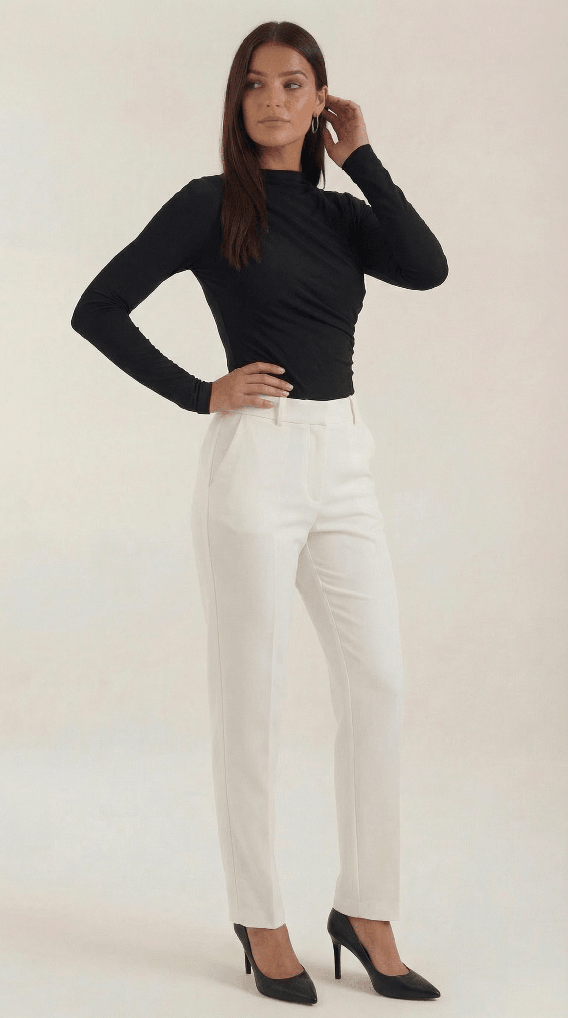 Body damskie długi rękaw marszczony krój - Arkadya Outlet - Women Top