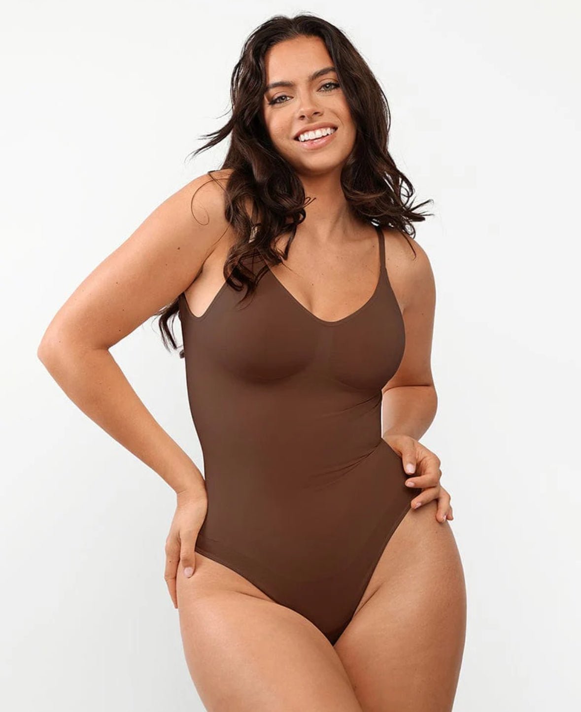Body damskie jednoczęściowe zamknięty tył - Arkadya Outlet - Women Bodysuit
