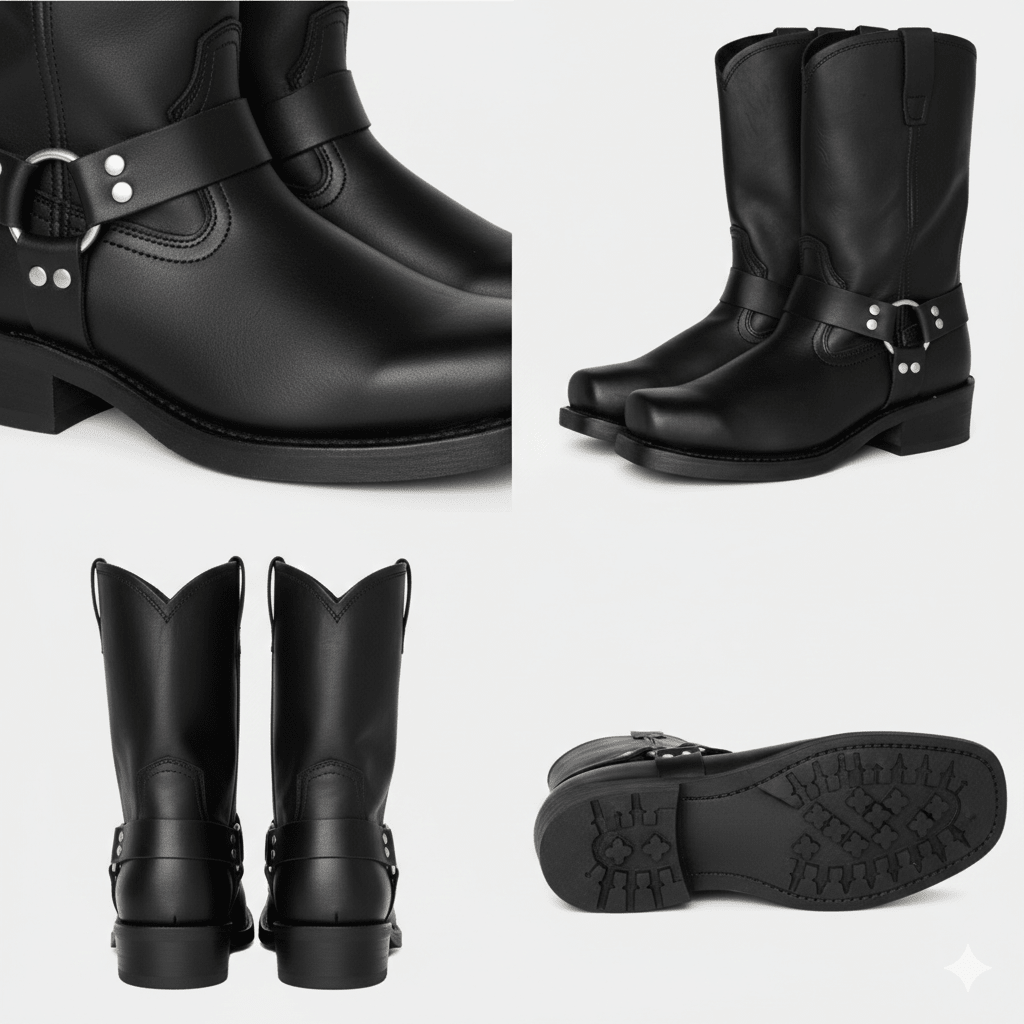 Botki damskie zimowe wsuwane z zapięciem na klamrę – długość do kostki - Arkadya Outlet - Women Shoes